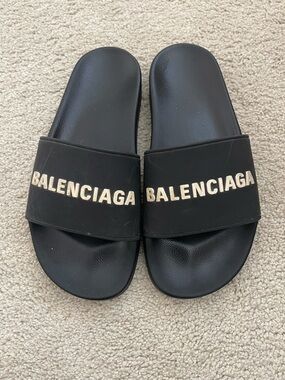 Balenciaga Black Pool Women Slide